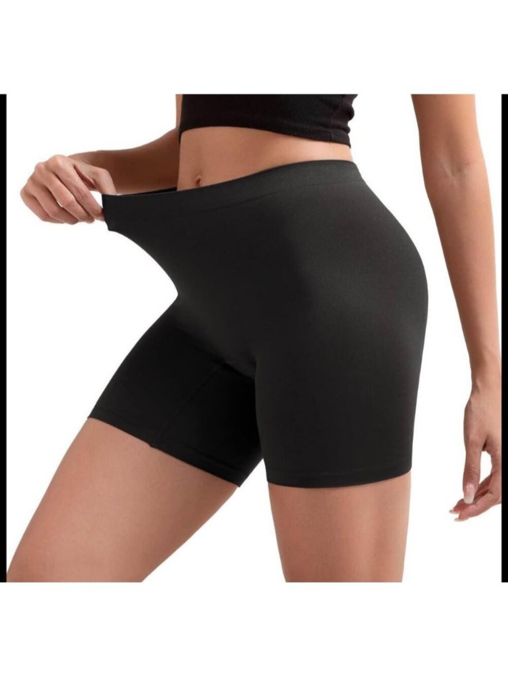 NEW 3 Pack Anti-Chafing Slip Shorts for Under Dresses Sz L Black